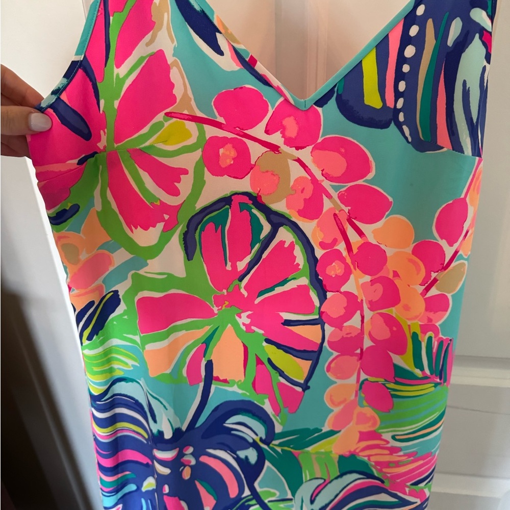 Lilly Pulitzer Pink and Green Floral Dress - Picture 3 of 4